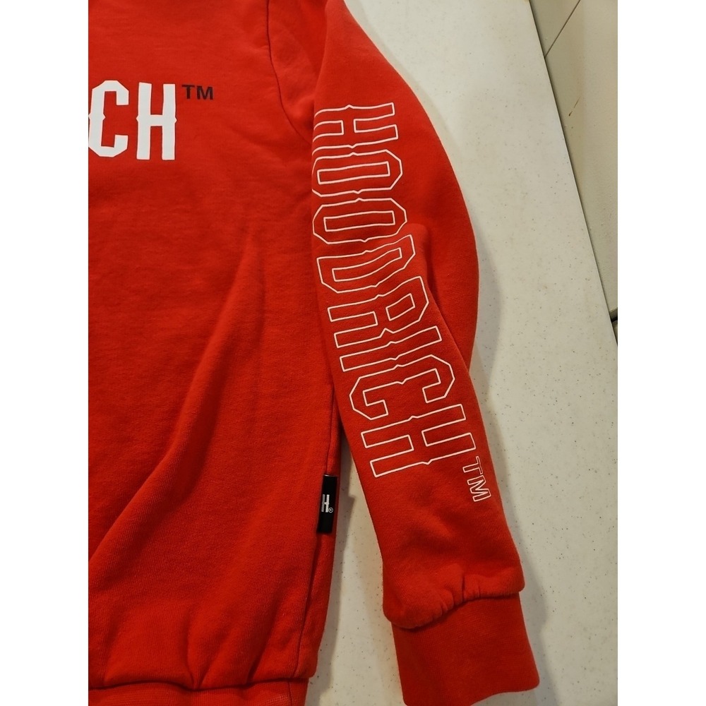 Hoodrich Mens Red Sweatshirt Size Small 100% Cotton Crewneck Pullover (A1297) - Picture 4 of 8